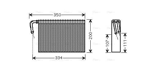 Evaporator, air conditioning (BWV305)