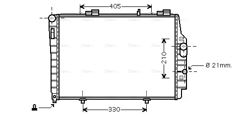 Radiator, engine cooling (MSA2337)