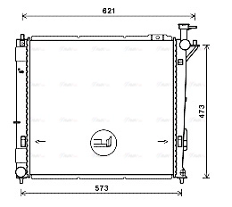 Radiator, engine cooling (HY2346)