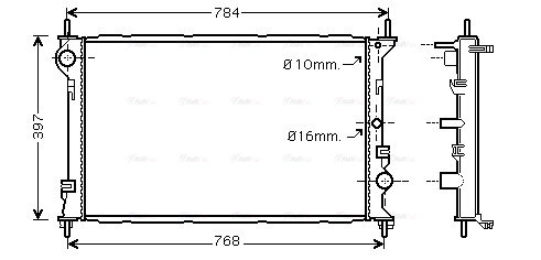 Radiator, engine cooling (FD2382)