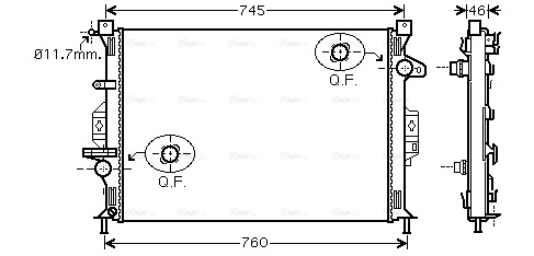 Radiator, engine cooling (FDA2421)