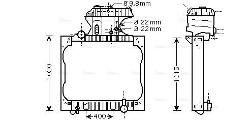 Radiator, engine cooling (MN2051)