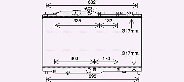 Radiator, engine cooling (MZ2285)