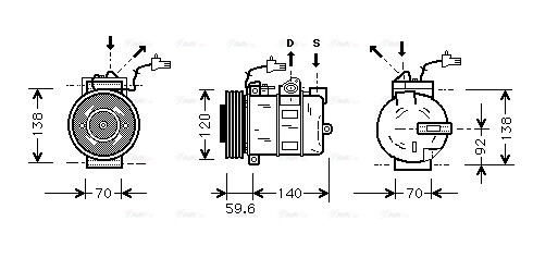 Compressor, air conditioning (SBK054)