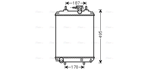 Radiator, engine cooling (DUA2066)