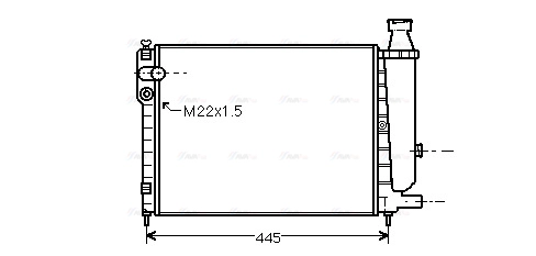 Radiator, engine cooling (CNA2046)