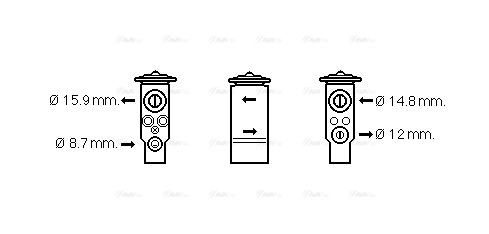 Expansion Valve, air conditioning (MT1253)
