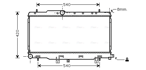 Radiator, engine cooling (SU2057)