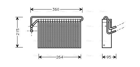 Evaporator, air conditioning (BWV024)