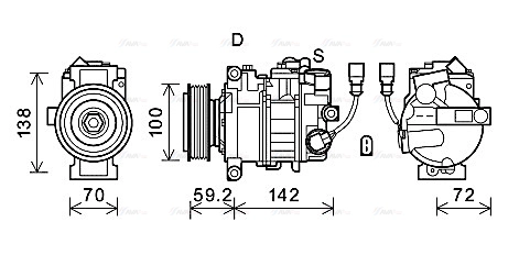 Compressor, air conditioning (VNAK385)