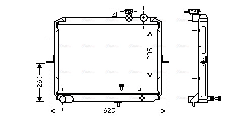 Radiator, engine cooling (KA2053)