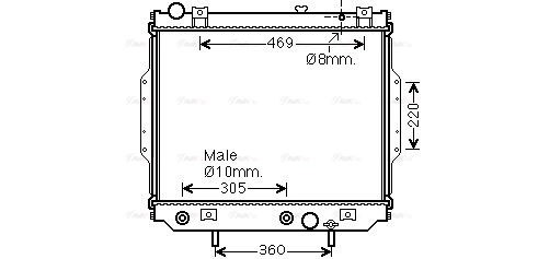 Radiator, engine cooling (JE2071)