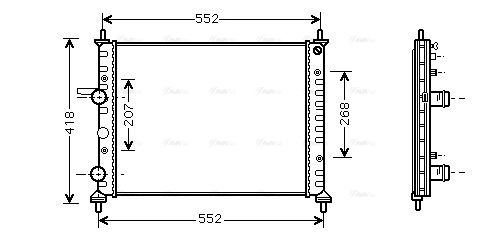 Radiator, engine cooling (FTA2201)