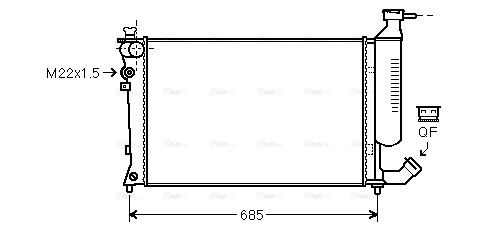 Radiator, engine cooling (CNA2157)