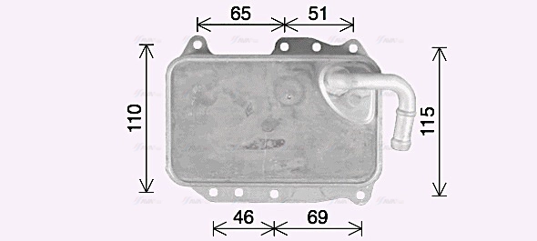 Oil Cooler, engine oil (AI3437)