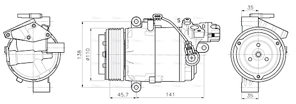 Compressor, air conditioning (BWAK630)