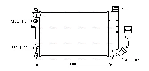 Radiator, engine cooling (CNA2136)