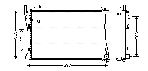 Radiator, engine cooling (FDA2400)
