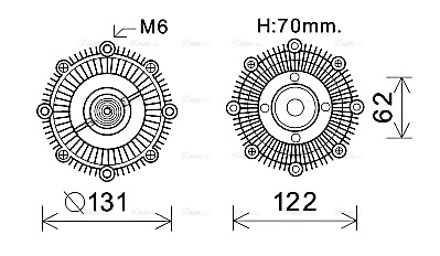 Clutch, radiator fan (TOC592)