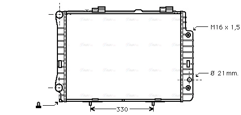 Radiator, engine cooling (MSA2190)