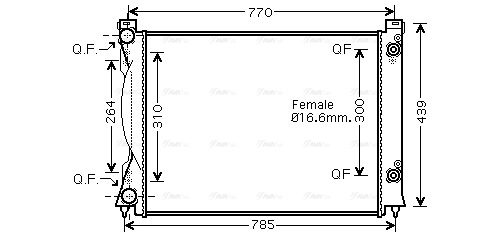 Radiator, engine cooling (AI2234)