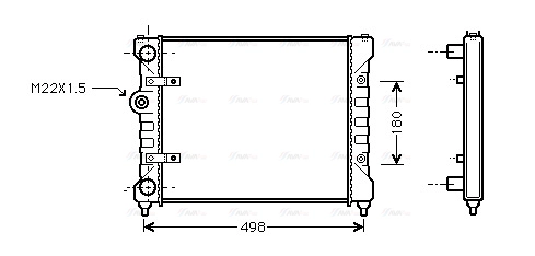 Radiator, engine cooling (ST2022)