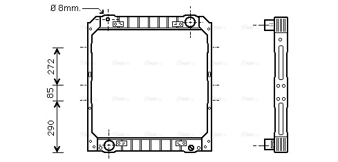 Radiator, engine cooling (IV2038)