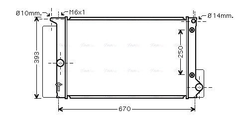 Radiator, engine cooling (TOA2474)