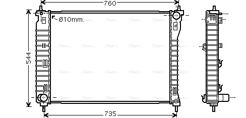 Radiator, engine cooling (OLA2435)