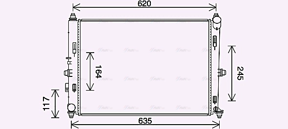 Radiator, engine cooling (MZ2288)