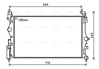 Radiator, engine cooling (OL2682)