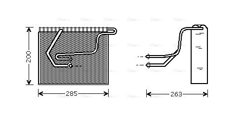 Evaporator, air conditioning (RTV100)