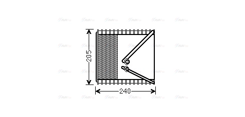 Evaporator, air conditioning (FTV381)