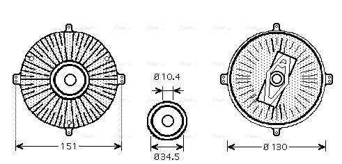 Clutch, radiator fan (MSC420)