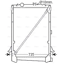 Radiator, engine cooling (DF2030)