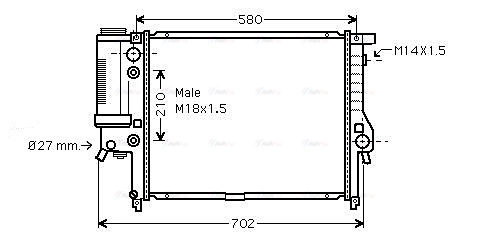 Radiator, engine cooling (BW2122)