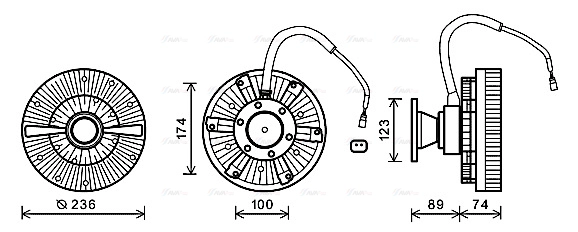 Clutch, radiator fan (SCC029)