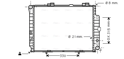 Radiator, engine cooling (MSA2228)