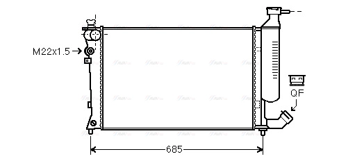 Radiator, engine cooling (CNA2155)