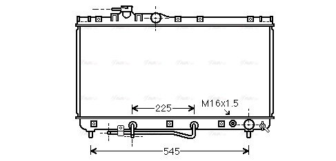 Radiator, engine cooling (TOA2184)