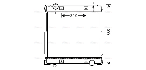 Radiator, engine cooling (IV2095)