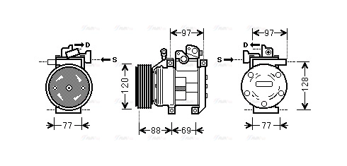 Compressor, air conditioning (KAK117)
