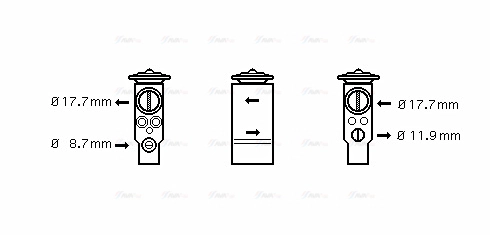 Expansion Valve, air conditioning (OL1411)