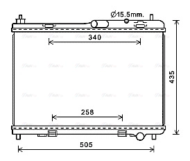 Radiator, engine cooling (FD2605)