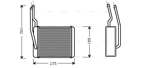 Heat Exchanger, interior heating (FD6272)