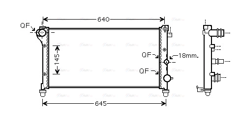 Radiator, engine cooling (FTA2292)
