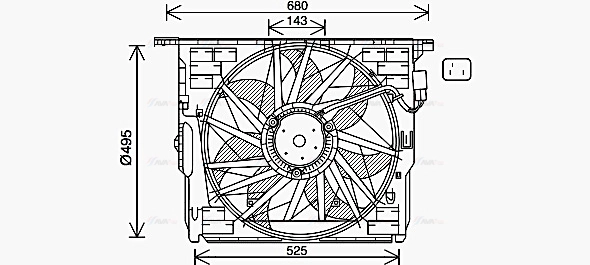 Fan, engine cooling (BW7564)