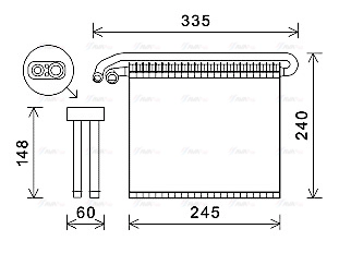 Evaporator, air conditioning (FDV456)