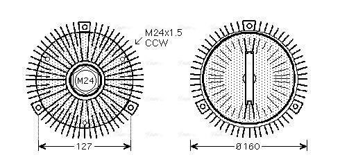 Clutch, radiator fan (BWC325)
