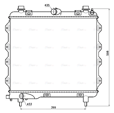Radiator, engine cooling (CR2148)